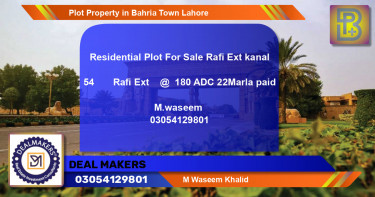 Residential Plot for Sale in Bahria Town, Lahore - (BP-63779)