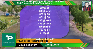 Residential Plot for Sale in Bahria Town, Lahore - (BP-63783)