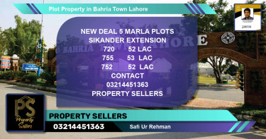 Residential Plot for Sale in Bahria Town, Lahore - (BP-63797)