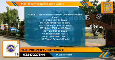 Residential Plot for Sale in Bahria Town, Lahore - (BP-63801)