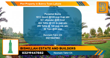 Residential Plot for Sale in Bahria Town, Lahore - (BP-63829)
