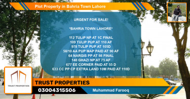 Residential Plot for Sale in Bahria Town, Lahore - (BP-63841)