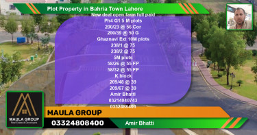 Residential Plot for Sale in Bahria Town, Lahore - (BP-63850)