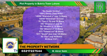 Residential Plot for Sale in Bahria Town, Lahore - (BP-63853)