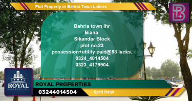 Residential Plot for Sale in Bahria Town, Lahore - (BP-63863)