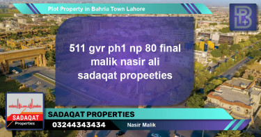 Residential Plot for Sale in Bahria Town, Lahore - (BP-63895)