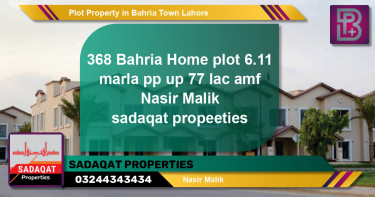 Residential Plot for Sale in Bahria Town, Lahore - (BP-63896)