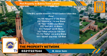 Residential Plot for Sale in Bahria Town, Lahore - (BP-63916)