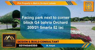 Residential Plot for Sale in Bahria Orchard, Lahore - (BP-63917)