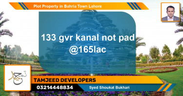 Residential Plot for Sale in Bahria Town, Lahore - (BP-63927)