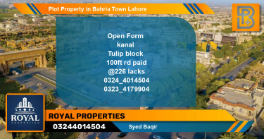 Residential Plot for Sale in Bahria Town, Lahore - (BP-63937)