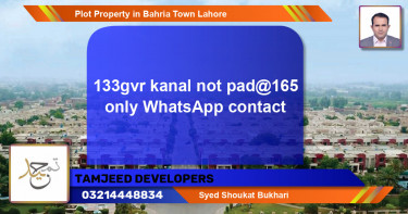 Residential Plot for Sale in Bahria Town, Lahore - (BP-63945)