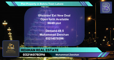 Residential Plot for Sale in Bahria Town, Lahore - (BP-63954)