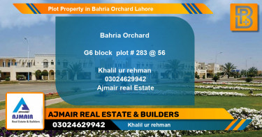 Residential Plot for Sale in Bahria Orchard, Lahore - (BP-63979)