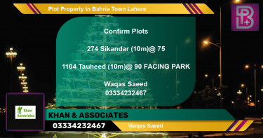 Residential Plot for Sale in Bahria Town, Lahore - (BP-63988)