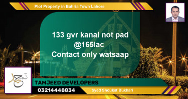 Residential Plot for Sale in Bahria Town, Lahore - (BP-64006)