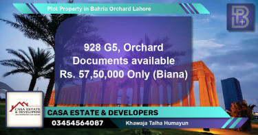 Residential Plot for Sale in Bahria Orchard, Lahore - (BP-64033)