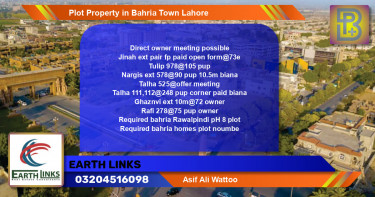 Residential Plot for Sale in Bahria Town, Lahore - (BP-64127)