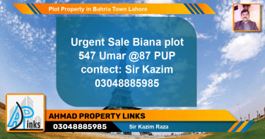 Residential Plot for Sale in Bahria Town, Lahore - (BP-64180)