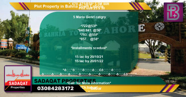 Residential Plot for Sale in Bahria Town, Lahore - (BP-64181)