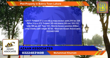 Residential Plot for Sale in Bahria Town, Lahore - (BP-64228)
