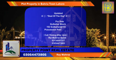 Residential Plot for Sale in Bahria Town, Lahore - (BP-64230)