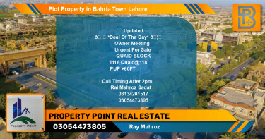 Residential Plot for Sale in Bahria Town, Lahore - (BP-64234)