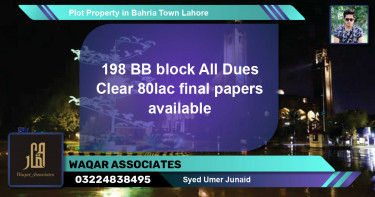 Residential Plot for Sale in Bahria Town, Lahore - (BP-64284)