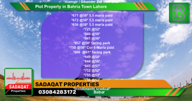 Residential Plot for Sale in Bahria Town, Lahore - (BP-64306)