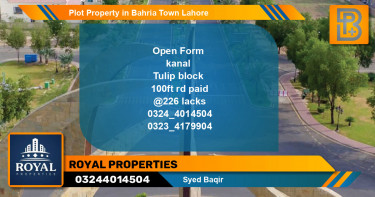 Residential Plot for Sale in Bahria Town, Lahore - (BP-64332)