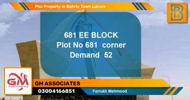 Residential Plot for Sale in Bahria Town, Lahore - (BP-64364)