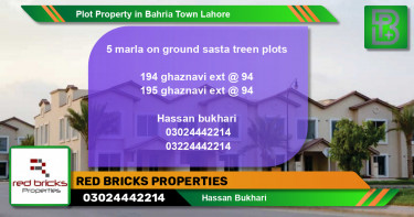 Residential Plot for Sale in Bahria Town, Lahore - (BP-64365)