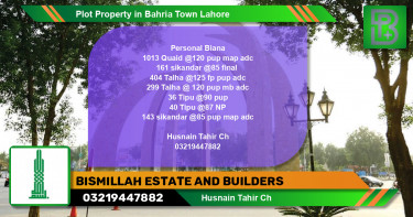 Residential Plot for Sale in Bahria Town, Lahore - (BP-64396)