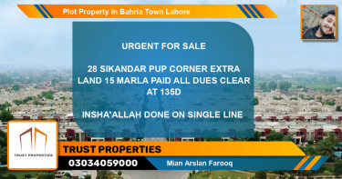 Residential Plot for Sale in Bahria Town, Lahore - (BP-64399)