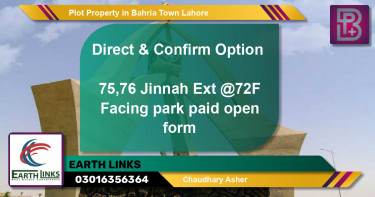 Residential Plot for Sale in Bahria Town, Lahore - (BP-64407)