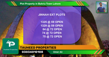 Residential Plot for Sale in Bahria Town, Lahore - (BP-64413)