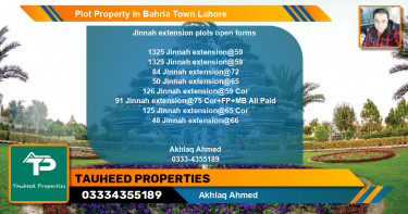 Residential Plot for Sale in Bahria Town, Lahore - (BP-64427)