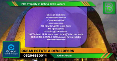 Commercial Plot for Sale in Bahria Town, Lahore - (BP-64443)