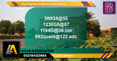 Residential Plot for Sale in Bahria Town, Lahore - (BP-64474)