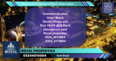 Commercial Property for Sale in Bahria Town, Lahore - (BP-64494)