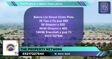 Residential Plot for Sale in Bahria Town, Lahore - (BP-64507)