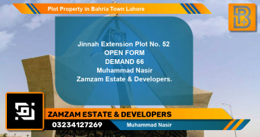 Residential Plot for Sale in Bahria Town, Lahore - (BP-64508)