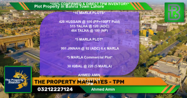 Commercial Plot for Sale in Bahria Town, Lahore - (BP-64512)