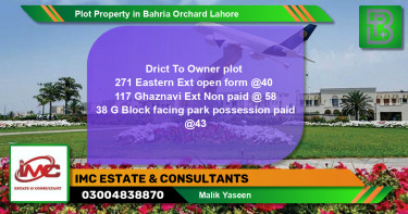 Residential Plot for Sale in Bahria Orchard, Lahore - (BP-64533)