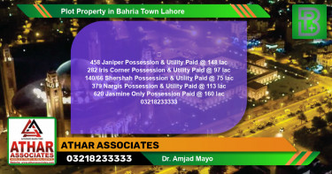Residential Plot for Sale in Bahria Town, Lahore - (BP-64552)