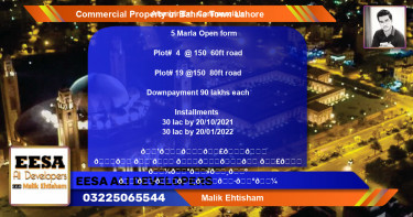Commercial Property for Sale in Bahria Town, Lahore - (BP-64564)