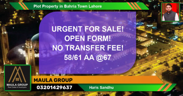 Residential Plot for Sale in Bahria Town, Lahore - (BP-64572)