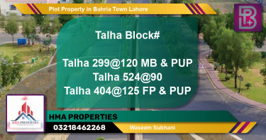Residential Plot for Sale in Bahria Town, Lahore - (BP-64588)