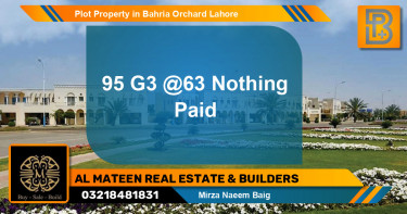 Residential Plot for Sale in Bahria Orchard, Lahore - (BP-64596)