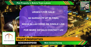Residential Plot for Sale in Bahria Town, Lahore - (BP-64618)